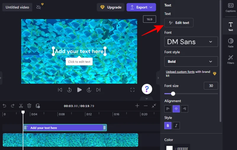 Přidání textu do Clipchamp: Průvodce krok za krokem