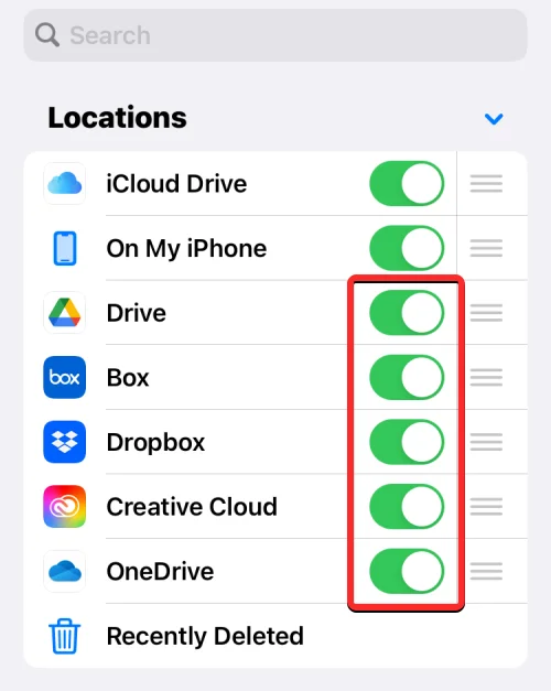 A Google Drive, a OneDrive és a DropBox hozzáadása a Fájlok alkalmazáshoz iPhone-on