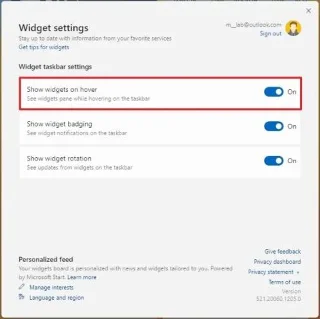 Як вимкнути віджети при наведенні в Windows 11