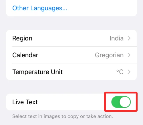 IOS 15 élő szöveg nem működik?  Szöveg javítása és beolvasása képekből