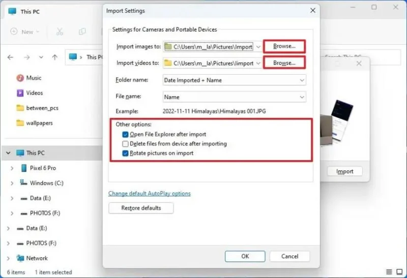Як імпортувати фотографії з телефону, камери, SD-карти на Windows 11