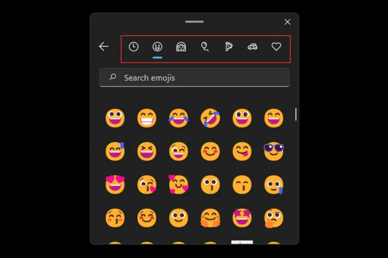 Jak používat Emojis ve Windows 11 pomocí klávesových zkratek