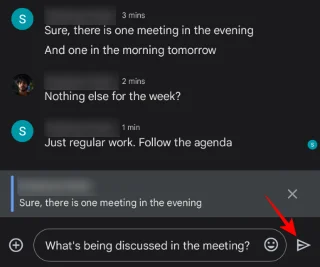 Slik siterer du i svar i Google Chat