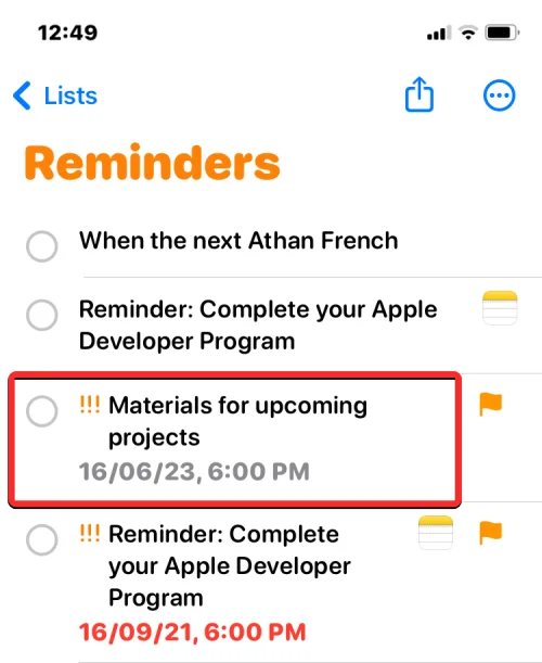 Korai emlékeztetők beállítása iOS 17 rendszeren