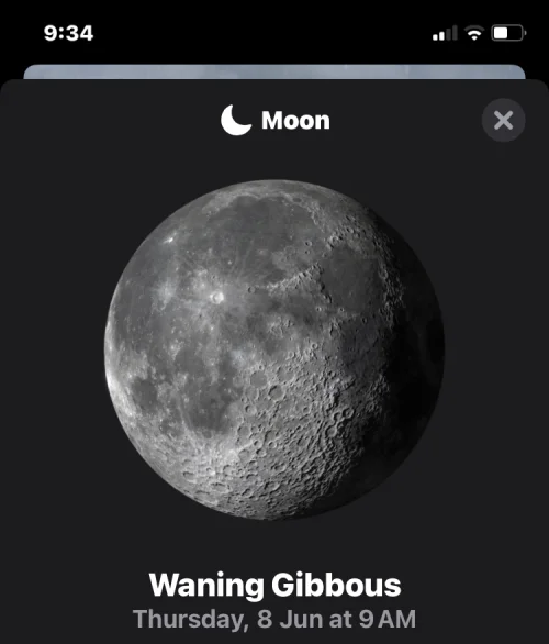Hvordan sjekke måneinformasjon, månenedgang og måneoppgang, månefasekalender på iPhone på iOS 17