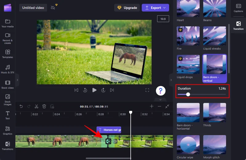 Jak přidat přechody v Clipchamp