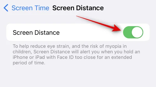 A Képernyőtávolság kikapcsolása iOS 17 rendszeren