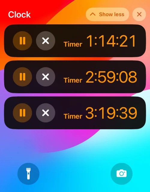 A Multi-Timer használata iPhone-on iOS 17 rendszerrel