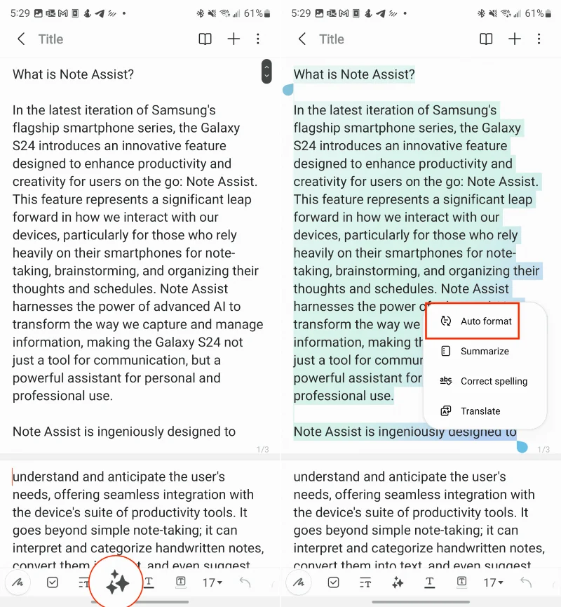 Jak používat Note Assist na Galaxy S24
