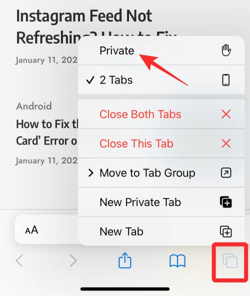 Sådan tjekker du privat browserhistorik på iPhone