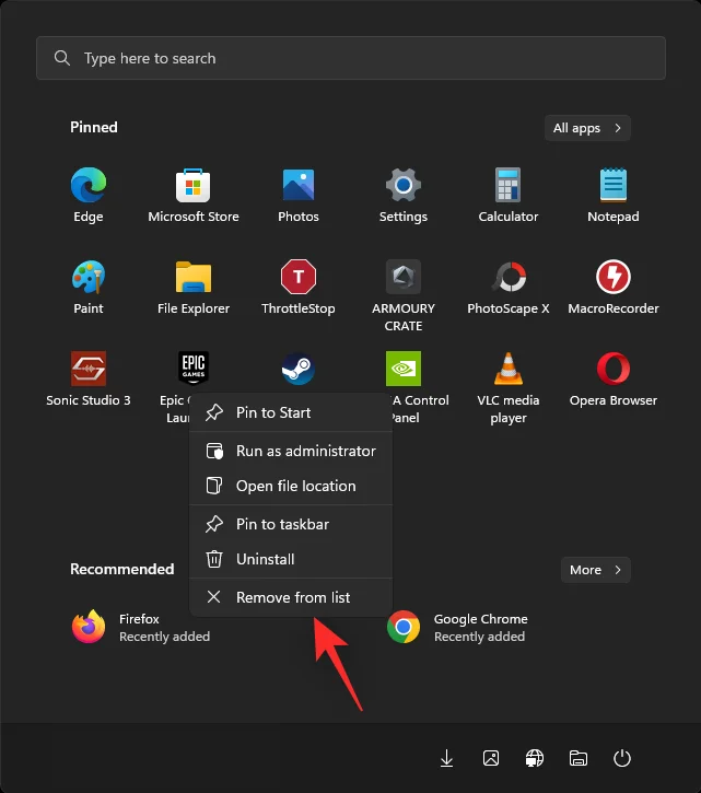 Az ajánlott eltávolítása a Windows 11 Start menüjéből