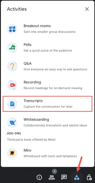 Как да транскрибирате разговори от Google Meet в Google Документи