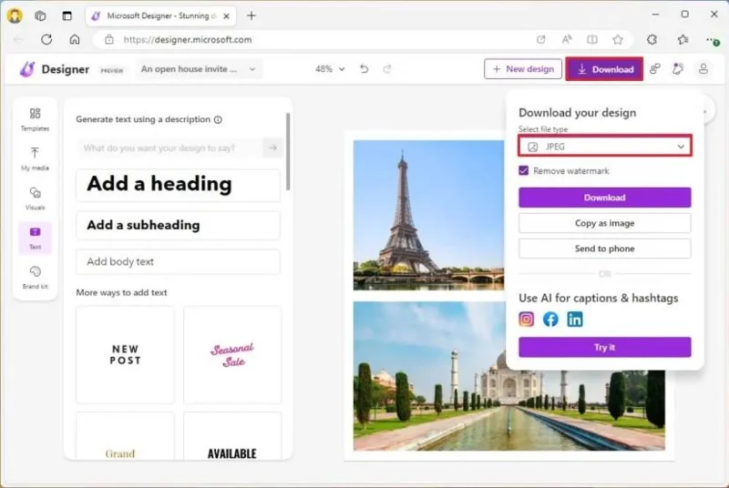 Як використовувати Microsoft Designer для створення графіки