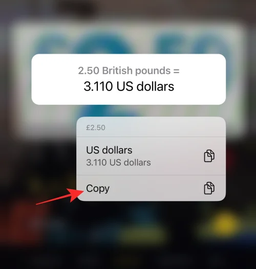 Як конвертувати валюту за допомогою камери на iPhone на iOS 16