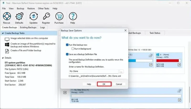 Як клонувати жорсткий диск Windows 11 на SSD за допомогою Macrium Reflect
