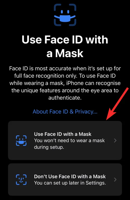 Szemüveg hozzáadása az iPhone Face ID-hez
