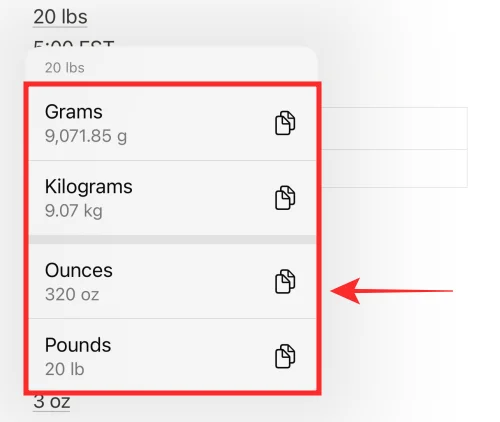 Як дуже швидко конвертувати показники на iPhone на iOS 16