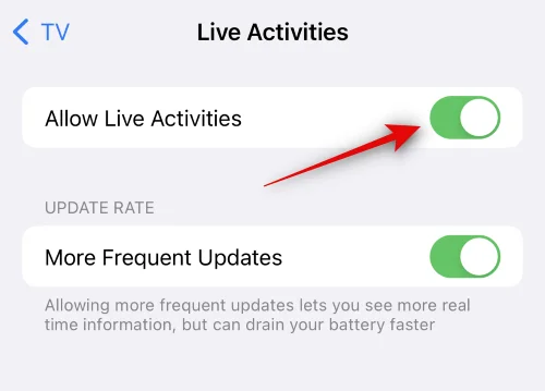 Slik deaktiverer du liveaktiviteter på Apple TV-appen på iPhone