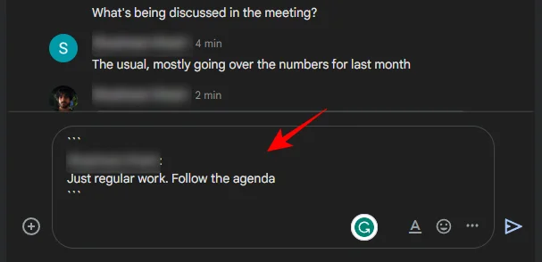 Slik siterer du i svar i Google Chat