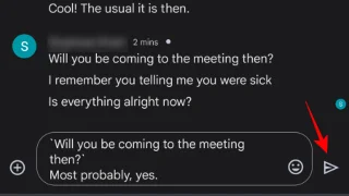 Slik siterer du i svar i Google Chat