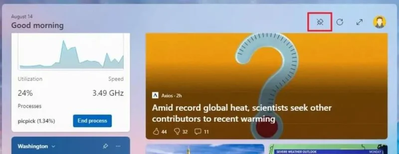 Як увімкнути нову опцію закріплення віджетів у Windows 11