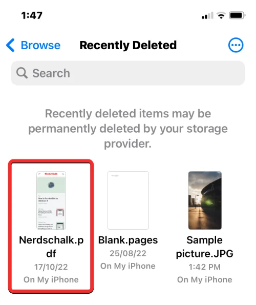 Fájlok elérése iPhone-on