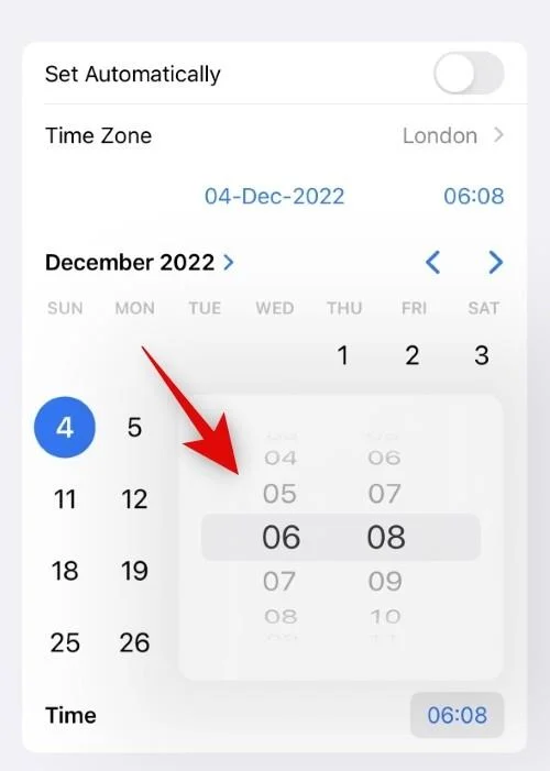 Az idő szerkesztése iPhone-on