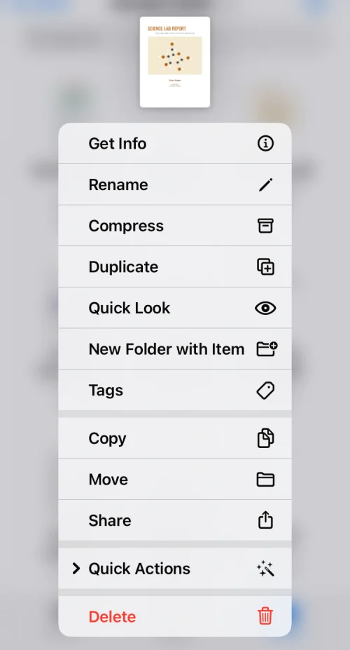Fájlok elérése iPhone-on