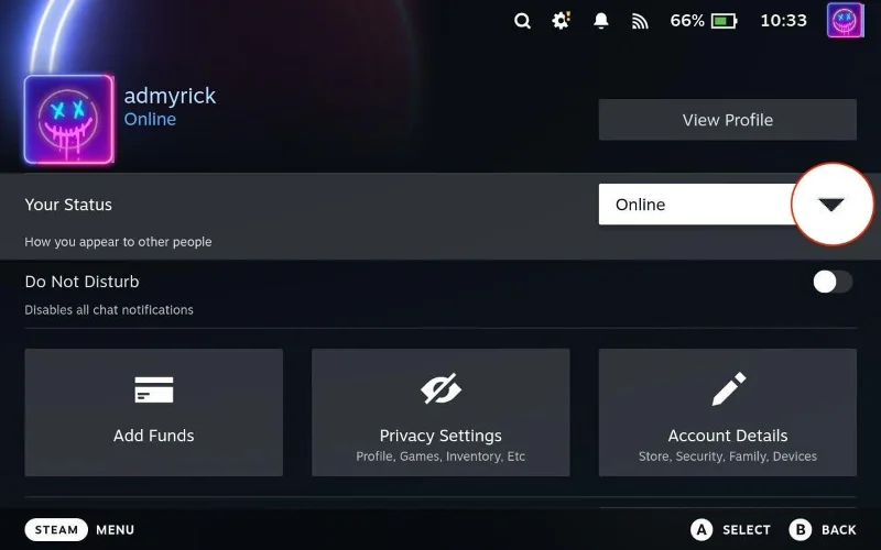Jak se zobrazit jako offline ve službě Steam