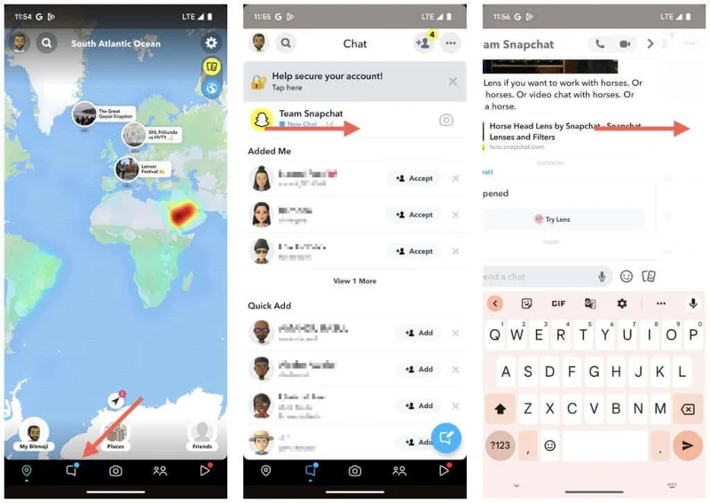 Slik halvsveiper du på Snapchat
