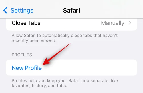 Safari-profilok létrehozása és használata iOS 17 rendszeren