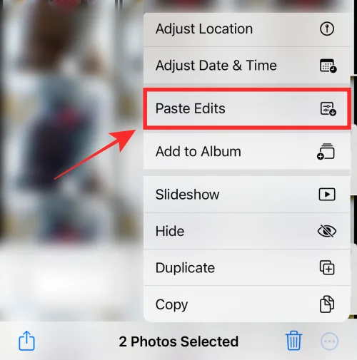 Hur man kopierar redigeringar i Photos App på iPhone på iOS 16