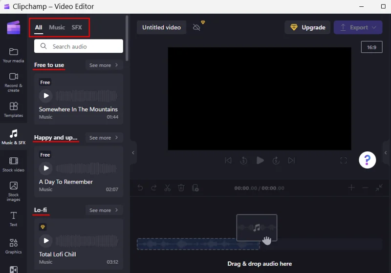 Přidat zvuk do Clipchamp: Průvodce krok za krokem