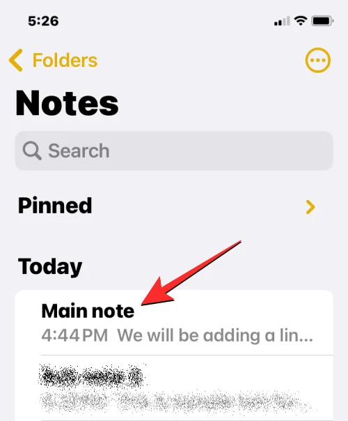 Hvordan koble andre notater i et notat på iPhone med iOS 17