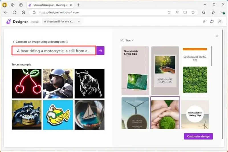 Як використовувати Microsoft Designer для створення графіки