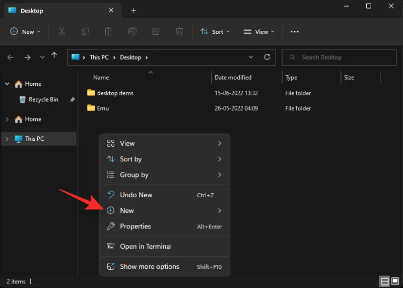 Parancsikon létrehozása