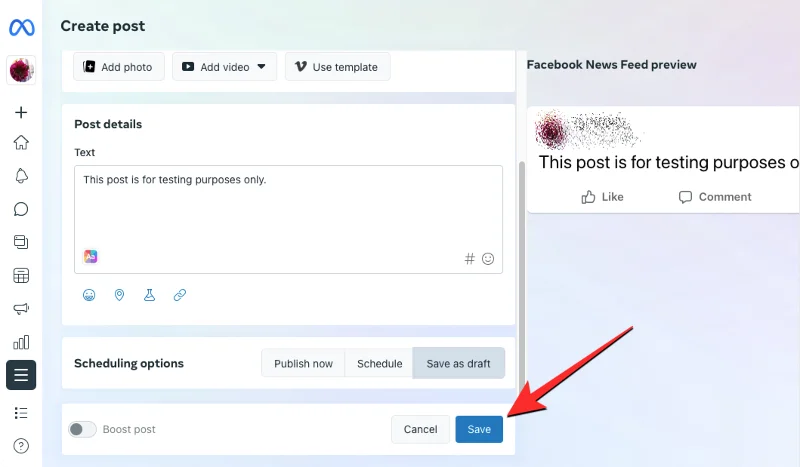 Как да намерите чернови в приложението Facebook