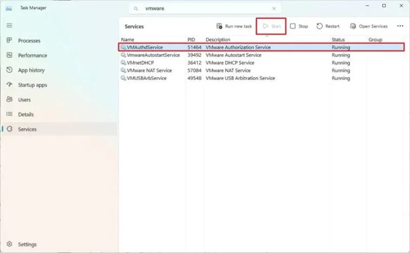 Як перезапустити VMware Workstation без перезавантаження Windows 11