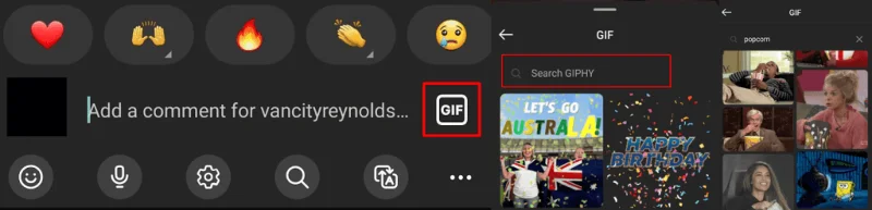 Как да коментирате GIF файлове в публикации в Instagram