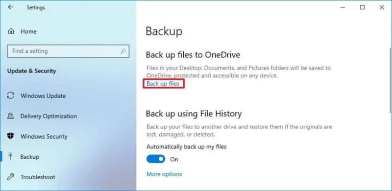 Як створити автоматичну резервну копію файлів у Windows 10