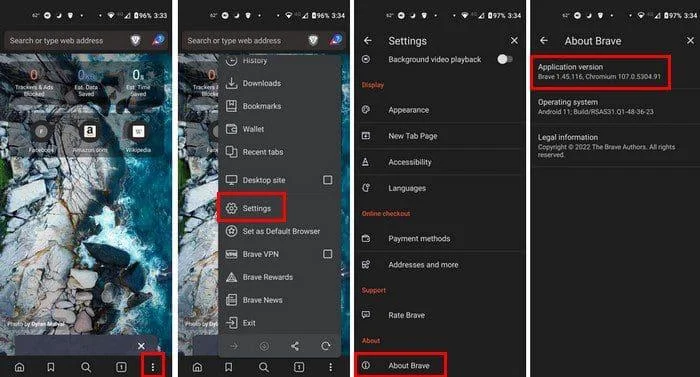 Πώς να δείτε την έκδοση του προγράμματος περιήγησης για Chrome, Safari, Firefox, Opera, Brave και Edge