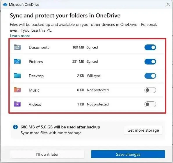 Jak zálohovat soubory na OneDrive ve Windows 11, 10
