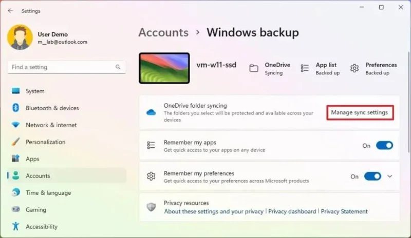Jak cloud zálohovat aplikace, nastavení, soubory v systému Windows 11
