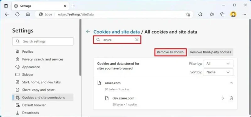 Kuinka poistaa evästeet sivustoongelmien korjaamiseksi Microsoft Edgessä