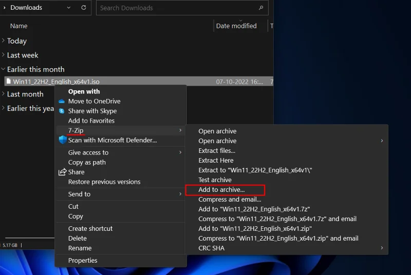 Slik bruker du 7-Zip på Windows 11
