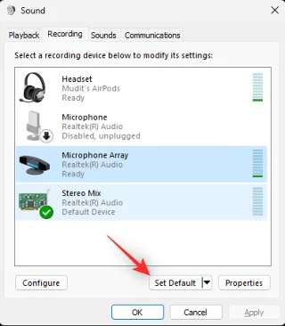 Jak nastavit výchozí zvukové zařízení v systému Windows 11