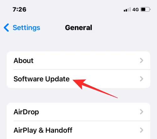 Uppdatera iOS
