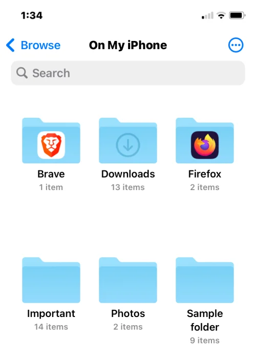 Fájlok elérése iPhone-on
