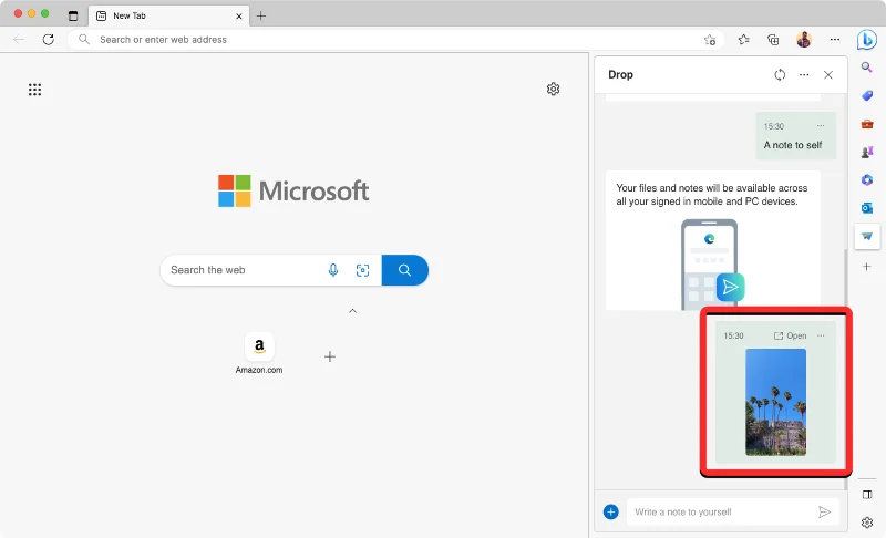 Tiedostojen siirtäminen Microsoft Edge Dropilla [2023]