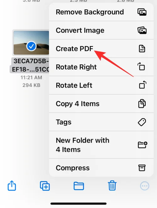Як об’єднати кілька зображень у файл PDF на iPhone